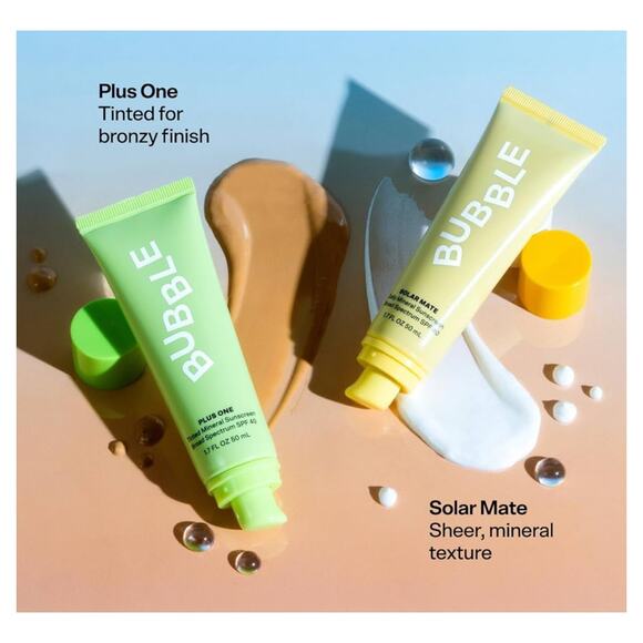 Bubble Skincare Plus One Tinted Mineral Sunscreen SPF 40 🌞 1.7 oz NIB - Picture 4 of 4